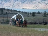 Wagons making the 6 Mile hill climb - Cattle Drive 2003